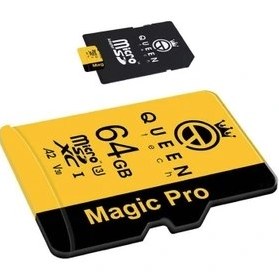 تصویر کارت حافظه کوئین تک microSDXC با ظرفیت 64 گیگابایت مدل Magic Pro 