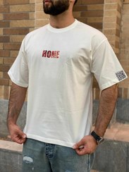 تصویر تیشرت مردانه قواره باکسی طرح ایران Home - سفید xxL 