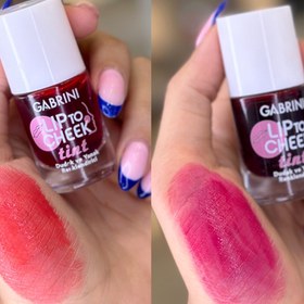 تصویر تینت لب و گونه - دو رنگ Rose pink و cherry red tint lip and cheek