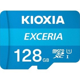 تصویر کارت حافظه‌ microSD کیوکسیا مدل KIOXIA 128GB کلاس 10 استاندارد UHS-I U1 سرعت 100 MBps ظرفیت 128 گیگابایت به همراه آداپتور SD KIOXIA microSDXC 128GB 100MB/s UHS-I U1 Calss10