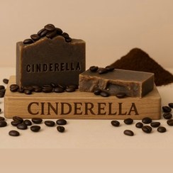 تصویر صابون قهوه سیندرلا وزن ۱۰۰ گرم لایه بردار و ضد لک 