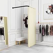 تصویر میله اتاق پرو ال شکل مشکی 