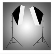 تصویر سافت باکس (نور ثابت) 10 هولدر لامپی سایز 60 در 90 با پایه 