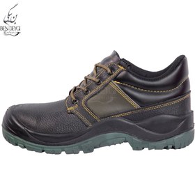 تصویر کفش کار مردانه بنددار رنگ قهوه ای مدل ساق کوتاه کد AB-17315 