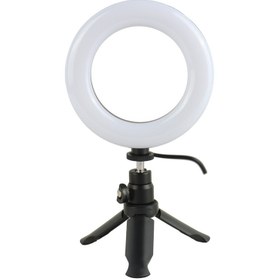 تصویر رینگ لایت سه پایه دار "5 Earldom ET-ZP29 Earldom ET-ZP29 5 Inch LED Ring Light