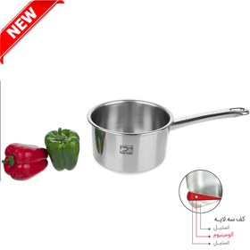 تصویر شیرجوش پارس استیل (سایز 16) Parssteel Steel one-Handle Milk-Pot Size 16