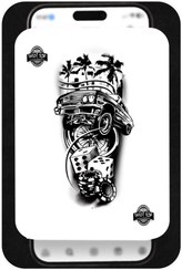 تصویر اسپری تاتو موقت ۱۲۰ میلی‌لیتر طرح ماشین 