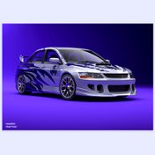 تصویر پوستر هومرو مدل فلزی طرح ماشین کد PS1062 