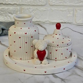 تصویر ست سنگ مصنوعی قلبی 