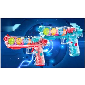 تصویر تفنگ موزیکال چراغدار چرخ دنده ای جعبه ای LIGHT GUN 