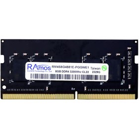 تصویر رم لپ تاپ راموس 8 گیگابایت DDR4 با فرکانس 3200 مگاهرتز RAmos RAM 8GB DDR4 3200 MHz PC4-25600 CL22 Laptop Memory