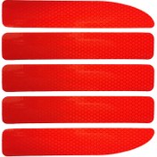 تصویر برچسب شبرنگ سپر عقب خودرو رفلکتر کد SR5B7Y مناسب برای سمند مجموعه 5 عددی 