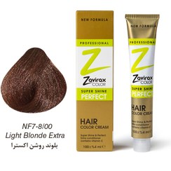 تصویر رنگ مو با پوشش دهی فوق العاده NF7-8/00 Light Blonde Extra بلوند روشن اکسترا زاویراکس 