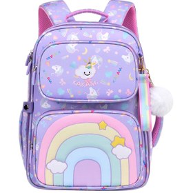 تصویر کوله رنگین کمان - صورتی Rainbow backpack