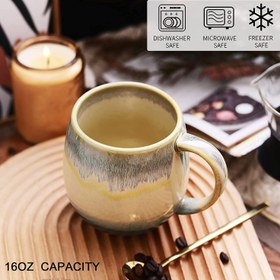 تصویر Large Coffee Mugs Set of 2 Coffee Mug Set with Spoons 500ml Ceramic Tea Mug for Milk Hot Cocoa Unique Style Tea Cups for Office and Home Coffee Mugs for Couples Engagement Gifts - ارسال 15 الی 20 روز کاری 