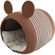 تصویر جای خواب سگ و گربه مدل M2 - قهوه ای 