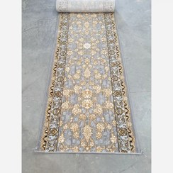 تصویر گلیم فرش پرزدار ماشینی کناره طرح افشان عرض ۱۰۰ سانت طول ۴.۲۰ متر 