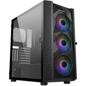 تصویر کیس کامپیوتر مستر تک مدل Hunter D2 ا Master Tech Hunter D2 RGB Mid Tower Computer Case Master Tech Hunter D2 RGB Mid Tower Computer Case