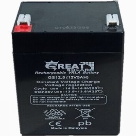 تصویر باتری یو پی اس 5 آمپر یوروتک Great 12 volt 5 amp battery