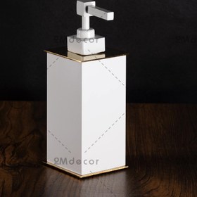 تصویر جا مایع سفید طلایی 