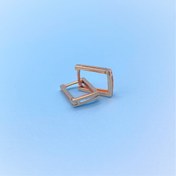 تصویر گوشواره کلیپسی مستطیل دو ردیف 