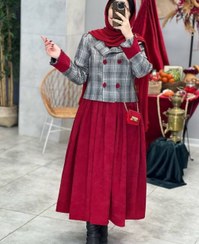 تصویر کت و سارافون زنانه یلدایی کبریتی ریز و ریما فری سایز 