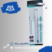 تصویر دماسنج شیشه‌ای آویز طرح عصایی آکواریوم (مدل J-Shape) 