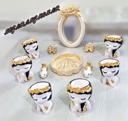 تصویر ست هفت سین سنگی مدل مجسمه دختر 