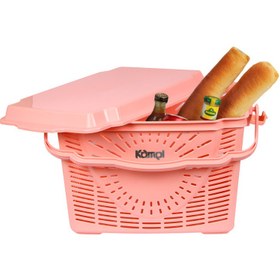 تصویر سبد پیک نیک کامل کد 489 - خاکستری 