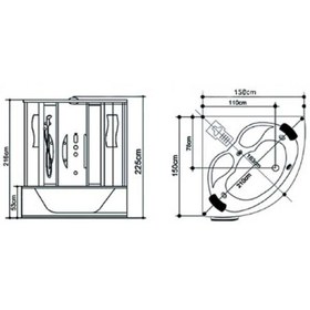 تصویر کابین دوش و سونا بخار ونیز 