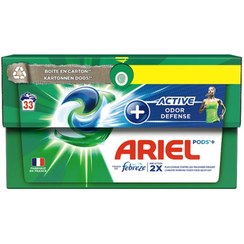 تصویر اریل اکتیو فرانسه کپسول لباسشویی از بین برنده بو با رایحه تمیزی (Ariel Pods+ Active Odor Defense 33) 