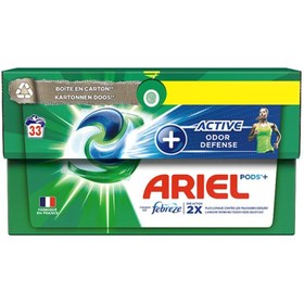 تصویر اریل اکتیو فرانسه کپسول لباسشویی از بین برنده بو با رایحه تمیزی (Ariel Pods+ Active Odor Defense 33) 