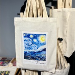 تصویر توت بگ طرح شبهای پر ستاره - ساک دستی پارچه ای 