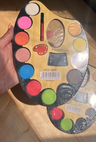 تصویر آبرنگ ۱۲ رنگ پالت نقاشی 