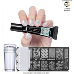 تصویر ژل شابلون ناخن 