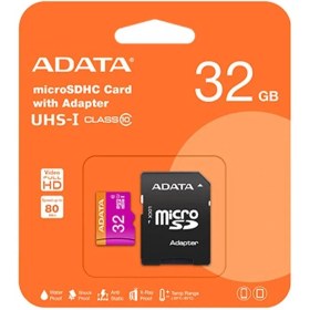 تصویر کارت حافظه میکرو اس دی ای دیتا 32GB UHS I Class10 R100W25 ADATA 32GB UHS I Class10 R100W25 Micro SD Card