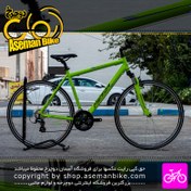 تصویر دوچرخه اوربان شهری مریدا مدل کراس وی 15 سایز 700c سیستم 24 دنده رنگ سبز فسفری Merida Urban Bicycle Crossway 15 Size 700c 24 Speed Fluorescent Green 
