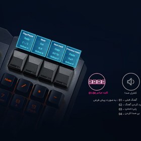 تصویر کیبورد بی سیم مخصوص بازی ایسوس مدل ROG Claymore II، مکانیکال سوییچ قرمز، Full Size، نورپردازی Aura RGB 