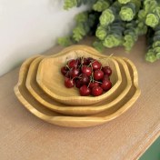 تصویر کاسه بامبو طرح گل 