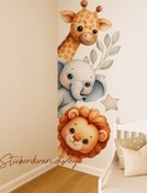 تصویر استیکردیوالی اتاق کودک مدل دالی حیوانات - سرحیوانات به سمت چپ باشد 