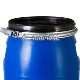 تصویر بشکه 30 لیتری آبی دسته گوشواره ای همراه با واشر 