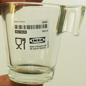 تصویر فنجان اسپرسوخوری شفاف ایکیا مدل IKEA IKEA GOTTFINNANDE Espresso cup clear glass 8 cl