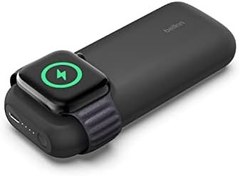 تصویر Belkin BPD005 Fast Wireless Charger Apple Watch Power Bank 10K with 30cm USB-C to Cable, 33% Faster Charging for Ultra 8 &amp; 7, iPhone 14, 13-20W Delivery - Black 