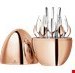 تصویر سرویس قاشق چنگال رو کش نقره 24 قطعه با قاب تخم مرغی کریستوفل فرانسه Christofle 24-Piece Rose Gold Flatware Set with Chest 