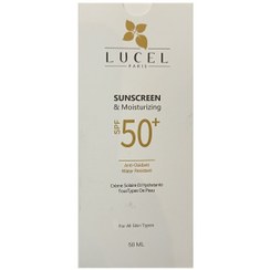 تصویر کرم ضد آفتاب مرطوب کننده انواع پوست SPF 50 لوسل بی رنگ اورجینال sunscreen All Skin Type Cream Humidifier SPF 50 Lucel