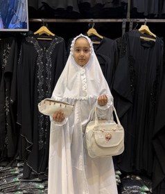 تصویر چادر جشن تکلیف عروسکی پارچه طرح دار و ساده جدید 