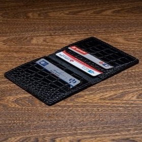 تصویر کیف کارت چرم گاو فلس دار کد 1037 