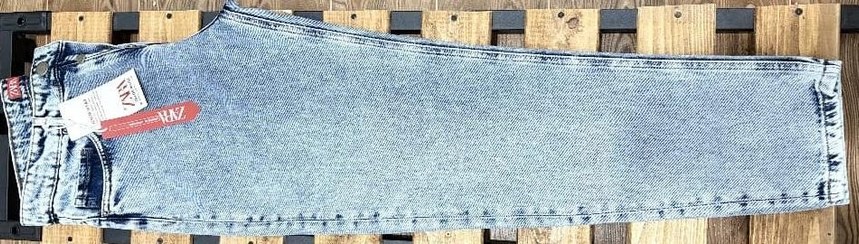 تصویر شلوار جین مردانه مدل راسته آبی یخی برند zara 