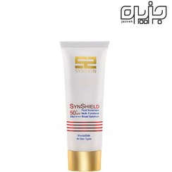 تصویر فلوئید ضدآفتاب بی رنگ سان شیلد +SPF50 ساین اسکین 