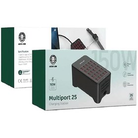 تصویر ایستگاه شارژ گرین لاین مدل GNMULPORT25BK Green Lion Multiport 25 Charging Station